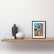 image 2 of Abstract Islamic Mosque Entrance Prayer Folk Art 9x7" Black Framed Wall Art Print