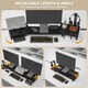 image 4 of HOMCOM Dual Monitor Stand Riser with Adjustable Length and Angle, Black