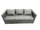 image 4 of Fimous Rattan Dining Table Sofa Set with Side Table 2 Armchair 2 Stools Outdoor 10 Seat Garden Furniture Set Dark Grey Mixed