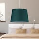image 5 of Dark Green Cotton 28cm Tapered Cylinder Pendant or Lamp Shade | Green | Medium | 1