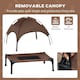 image 5 of PawHut 76cm Elevated Dog Bed Cooling Raised Pet Cot UV Protection Canopy Brown