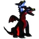 image 1 of HOMCOM 7FT Tall Halloween Inflatable Dragon with 2 Heads and LED Lights, Blow Up Halloween Party Decoration for Indoor Outdoor Yard Lawn Garden