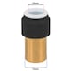 image 2 of SPARES2GO Radiator Valve 15mm x 10mm Black Pushfit Reducing Straight Speed Fit Compression Stem