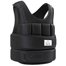 HOMCOM 15KGS Adjustable Weight Vest Running Gym Training Weight Loss, Black