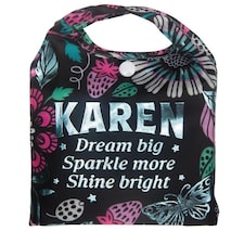 History & Heraldry Personalised Sparkle Reusable Foldable Shopper Bag - Karen Multi