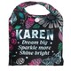 image 1 of History & Heraldry Personalised Sparkle Reusable Foldable Shopper Bag - Karen Multi