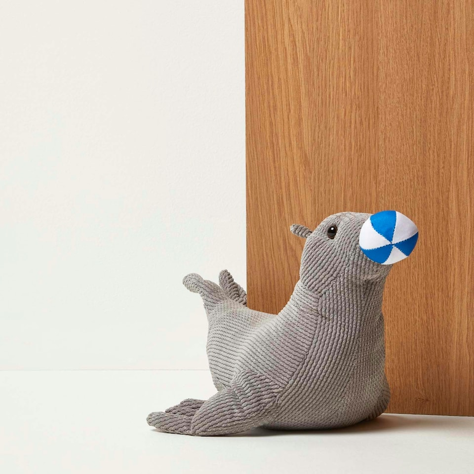 image 1 of Homescapes Grey Seal Doorstop