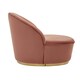 image 3 of Interiors by Premier Pink Velvet Base Chair with Golden Base, Complete Velvet Upholstery of Lounge Chair for Living Room