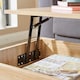 image 4 of Wooden Coffee Table With Lift Up Top Storage Area and Magazine Shelf | Brown