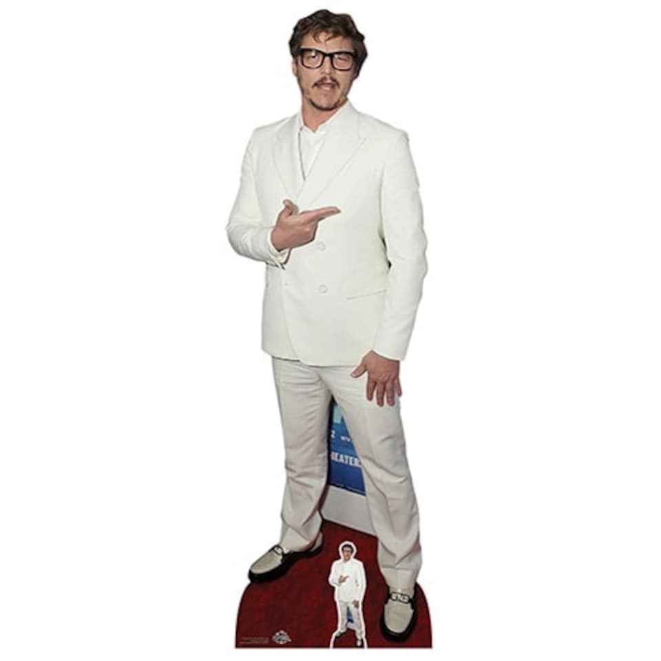 Pedro Pascal White Suit Lifesize Cardboard Cutout 181cm