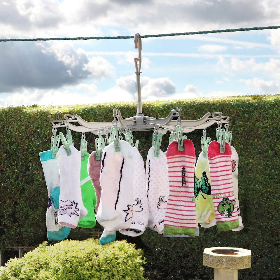 image 1 of JVL 10 Arm Sock Dryer with 20 Pegs