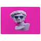 image 1 of Plaster statue of David's head in blue sunglasses (Rug) Pink | S
