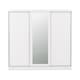 image 2 of Nevada 3 Door Sliding Wardrobe - L62 x W242.5 x H194 cm - White Gloss White