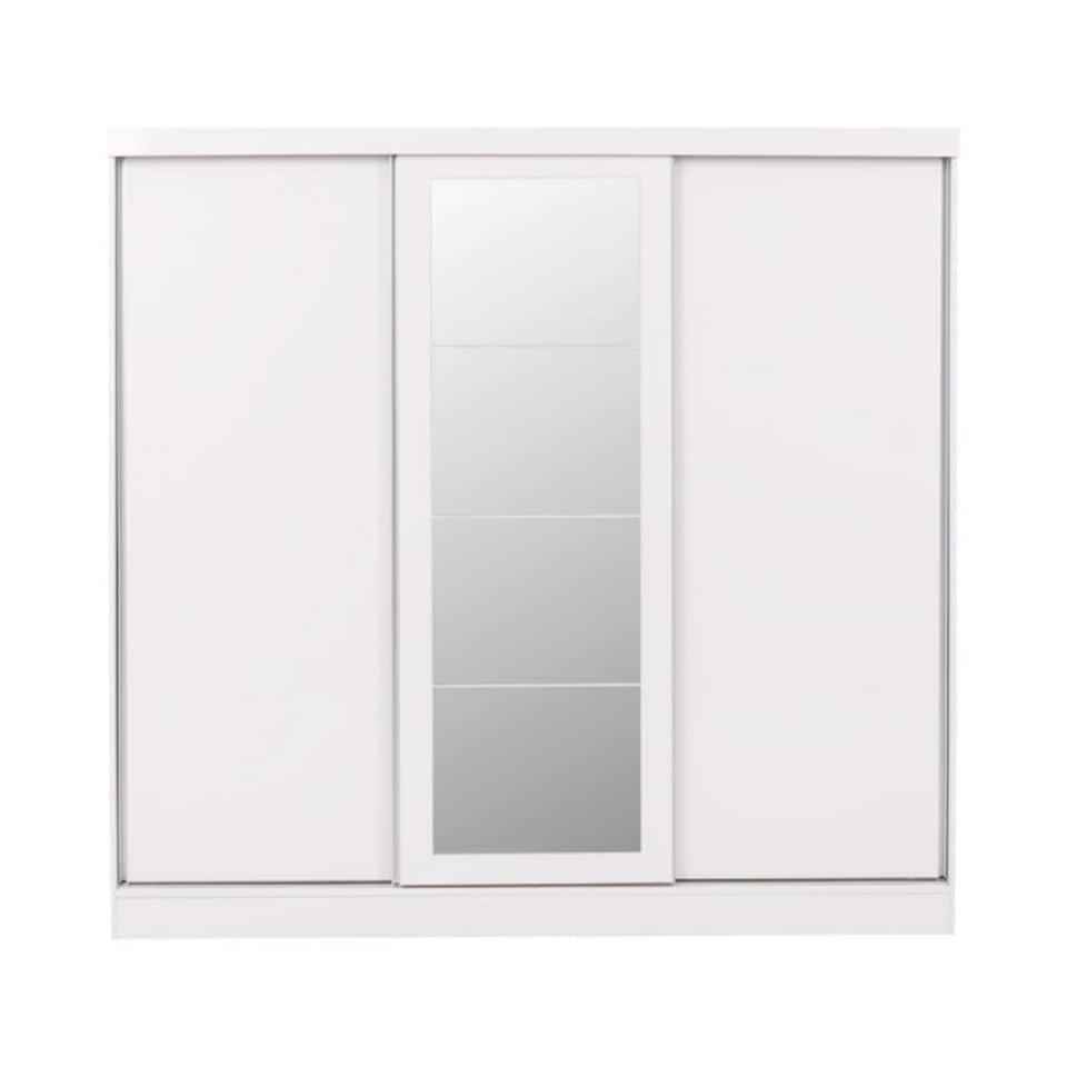image 1 of Nevada 3 Door Sliding Wardrobe - L62 x W242.5 x H194 cm - White Gloss White