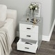 image 9 of Ash Grey 3-Drawer Bedside Table Grey | Colour: Ash Grey