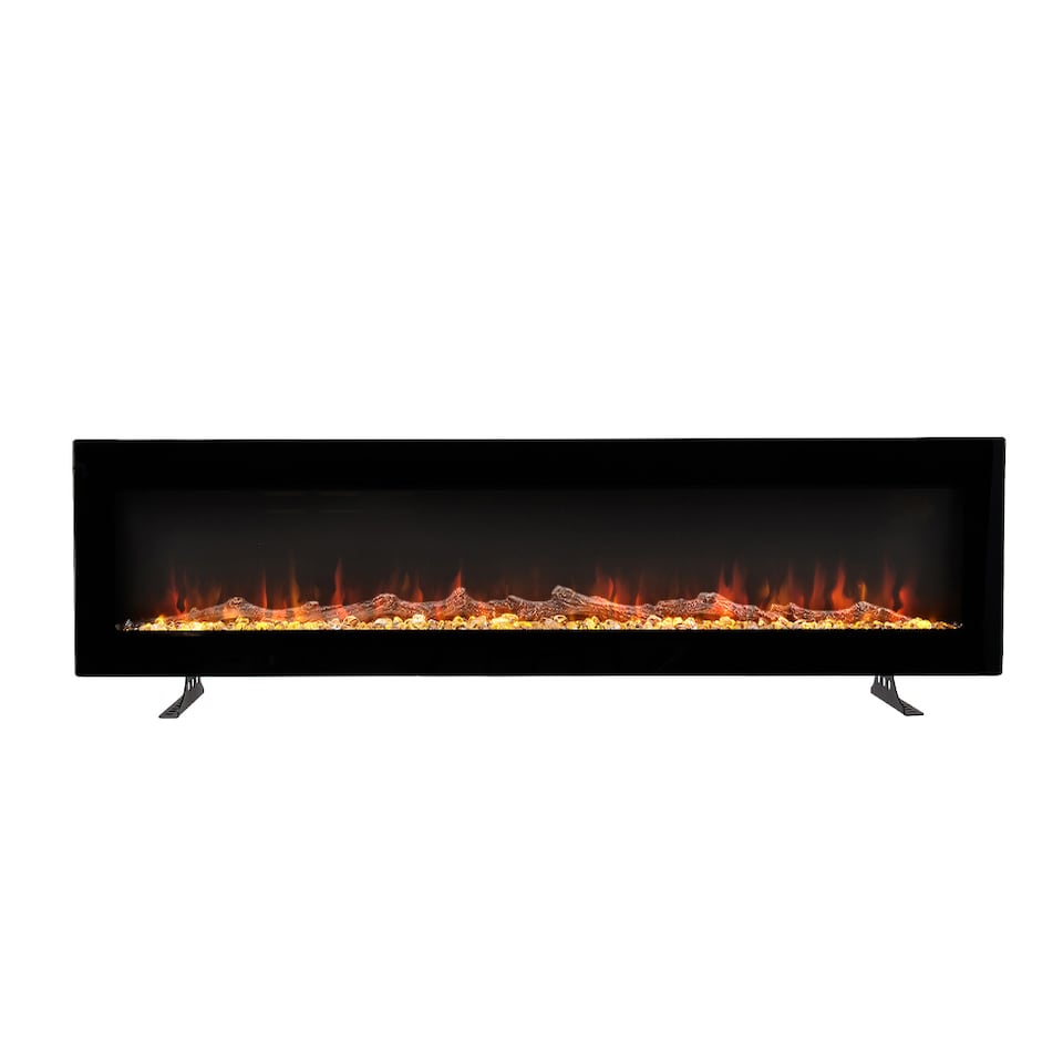 image 1 of Living and Home 50 Inch Modern Electric Fireplace - Wall Mounted/Freestanding, with Remote Control, 1800W