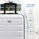 image 4 of 55x35x20cm Carry On Cabin Hard Shell Suitcase - 100+ Airlines Approved Including EasyJet (Paid), British Airways, Ryanair (Priority), TUI White | White/Black | Cabin Bag