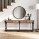 image 1 of Ample Storage 4 Drawer Console Table, Functional Design Sofa Table For Livingroom, Durable Console Table Cream