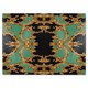 image 1 of Black & Green Baroque Glass Chopping Board | Multi