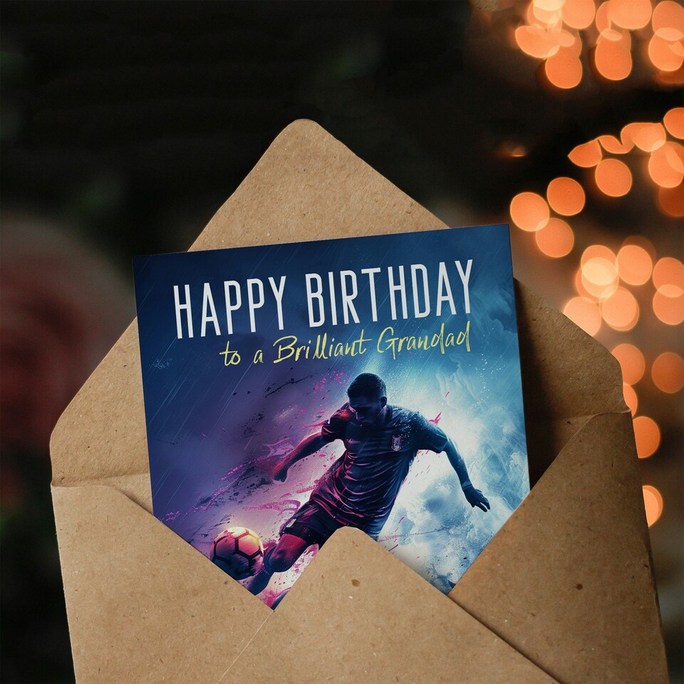 image 1 of Happy Brilliant Grandad Football Lover Sport Footy Birthday Card