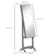 image 5 of HOMCOM Full Length Mirror with Storage, Jewellery Cabinet with Mirror, Adjustable Angle and Stand, Lockable Jewellery Organiser for Bedroom Dressing Room, Grey