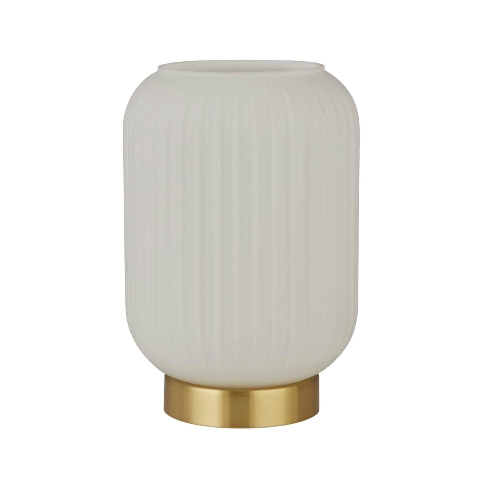 image 1 of Frosted Table Lamp in White