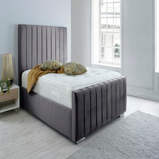 Sancia Plush Double Bed Frame - Steel