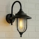 image 2 of CGC JEMIMA Black Fisherman Hooked Outdoor Wall Lantern Light Black