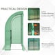 image 6 of Outsunny Walk-In Lean to Wall Greenhouse w/Window&Door 200Lx 100W x 215Hcm Green