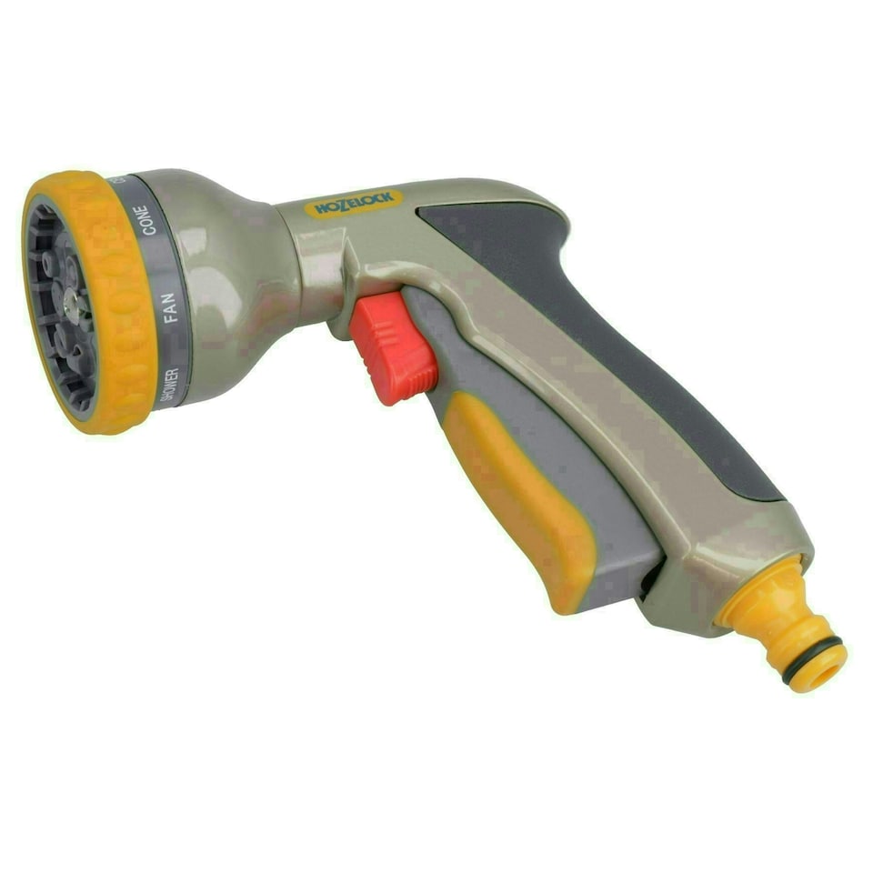 image 1 of Hozelock Multi Plus Spray Gun Water Hose Pipe 8 Function Metal & Fittings