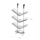 image 2 of Showerdrape Atrium 3 Tier Hanging Black Shower Caddy | Black | 1