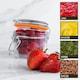 image 4 of Argon Tableware Glass Storage Jar - 125ml - 4 Colour Seals Airtight Kitchen Storage Container Preserving Jar