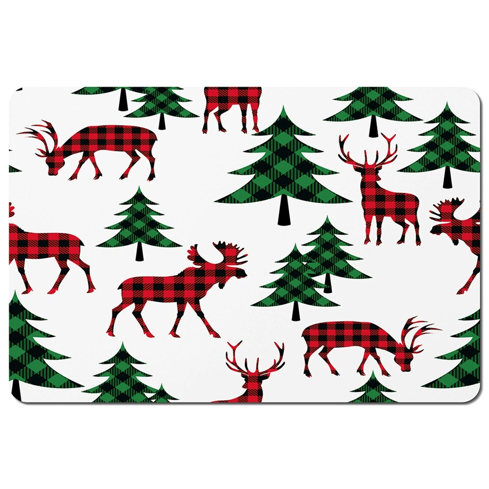 image 1 of Buffalo plaid woodland (placemat)