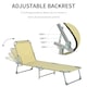 image 3 of Outsunny Camping Cot Picnic Sun Lounger Portable Folding Chaise Chair