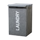 image 1 of 57L Collapsible Laundry Basket with Lid Portable Clothes Hamper