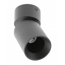CGC AXE Black Round Surface Mount Spotlight Adjustable Head GU10 Ceiling Downlight Black