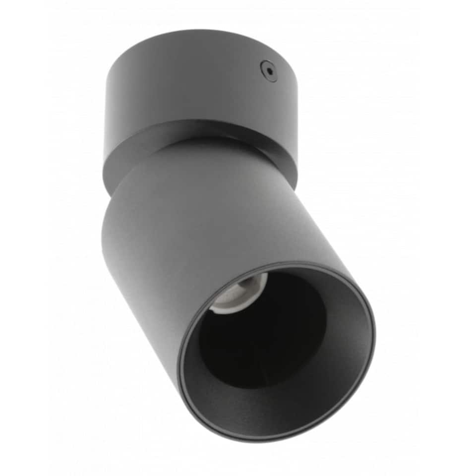 image 1 of CGC AXE Black Round Surface Mount Spotlight Adjustable Head GU10 Ceiling Downlight Black