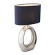 image 10 of Dott Chrome Ceramic Table Lamp with Blue Shade Blue