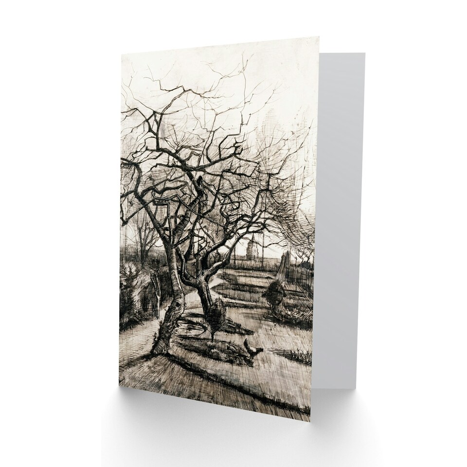 image 1 of Vincent Van Gogh Parsonage Garden Nuenen Winter Art Card