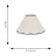 image 5 of ValueLights Florie Natural Small Taper Lamp Shade Scallop Blue Trim & Bulb | Blue
