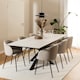 image 4 of Heaven Extendable Dining Table with Ceramic White Top 200cm