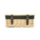 image 3 of 36cm Buff Wicker Empty Picnic Basket Black | Black | One Size
