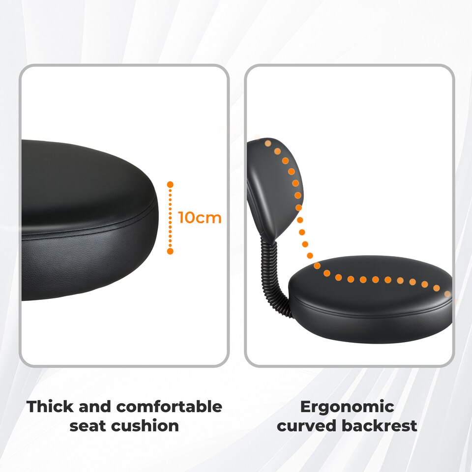 image 1 of Levede Swivel Drafting Chair Ergonomic Stool Height Adjustable Backrest