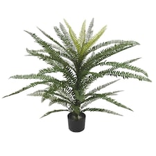 75cm Fire Retardant Plastic Boston Fern Plant with 49 Leaves