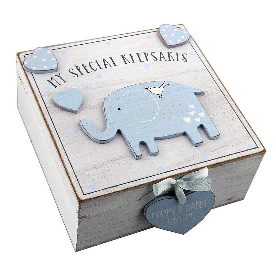 Widdop Gifts Baby Boy Wooden My Special Keepsakes Box