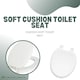 image 4 of Marco Paul White Toilet Seat Soft Padded Wooden Soft Close 18"