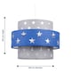 image 7 of Navy Blue and Grey Star Two Tier Light Shade | Grey | Blue | Large | 1