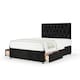 image 1 of Signature Platinum 2000 Pocket Sprung Black Naples Velvet 2 Drawer Divan Set And Lona Headboard Small Single