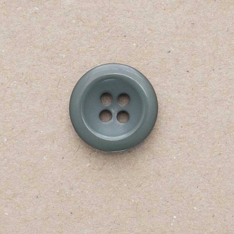 Minerva Green Round Plastic Trouser Buttons for Dressmaking - 18mm - per value pack of 100