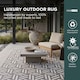 image 2 of Homescapes Outdoor Rug Luxury Waterproof Reversible Recycled, For Garden, Luna Geometric | Grey | Grey and White